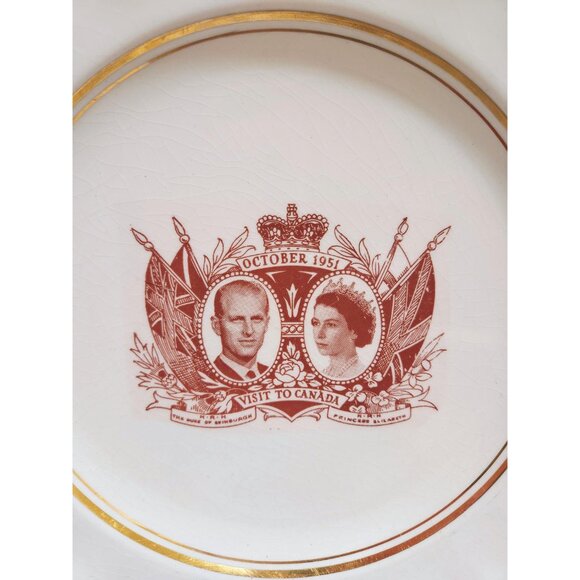 1951 Cassidian 22K Gold British Royal Visit to Canada Plate - Picture 5 of 10